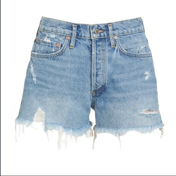 AGOLDE Parker Distressed Denim Shorts Swapmeet - Picture 6 of 15